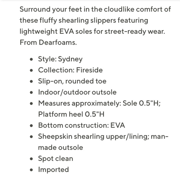⭐️NEW⭐️ Fireside by Dearform "Sydney" Shearling Slippers - Picture 5 of 10